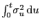 $ \int_{0}^{t}\! \sigma_{u}^{2}\dee u$