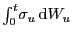 $ \int_{0}^{t}\! \sigma_{u} \dee W_{u}$